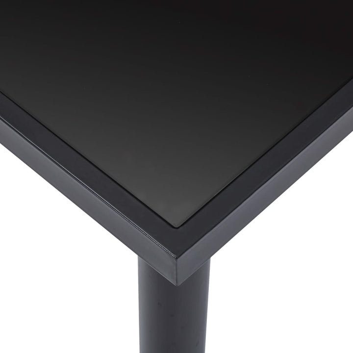 Matbord Svart Härdat Glas