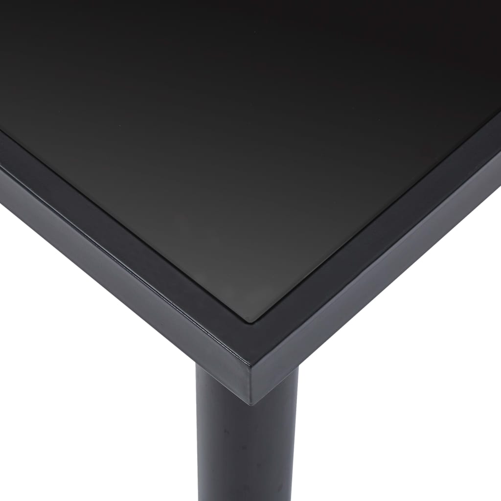 Matbord Svart Härdat Glas