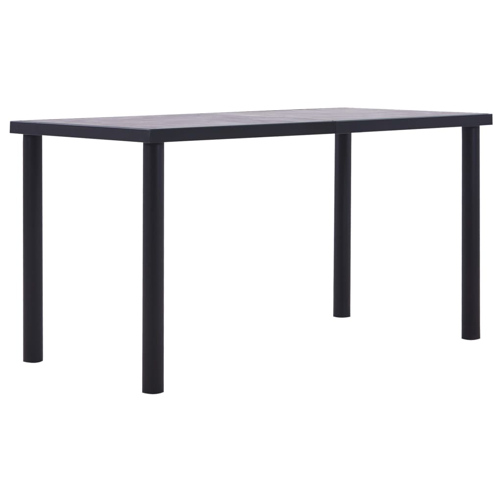 Matbord Svart Och Betonggrå Mdf