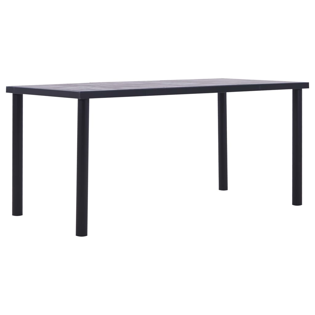 Matbord Svart Och Betonggrå Mdf
