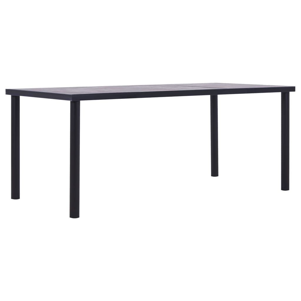 Matbord Svart Och Betonggrå Mdf