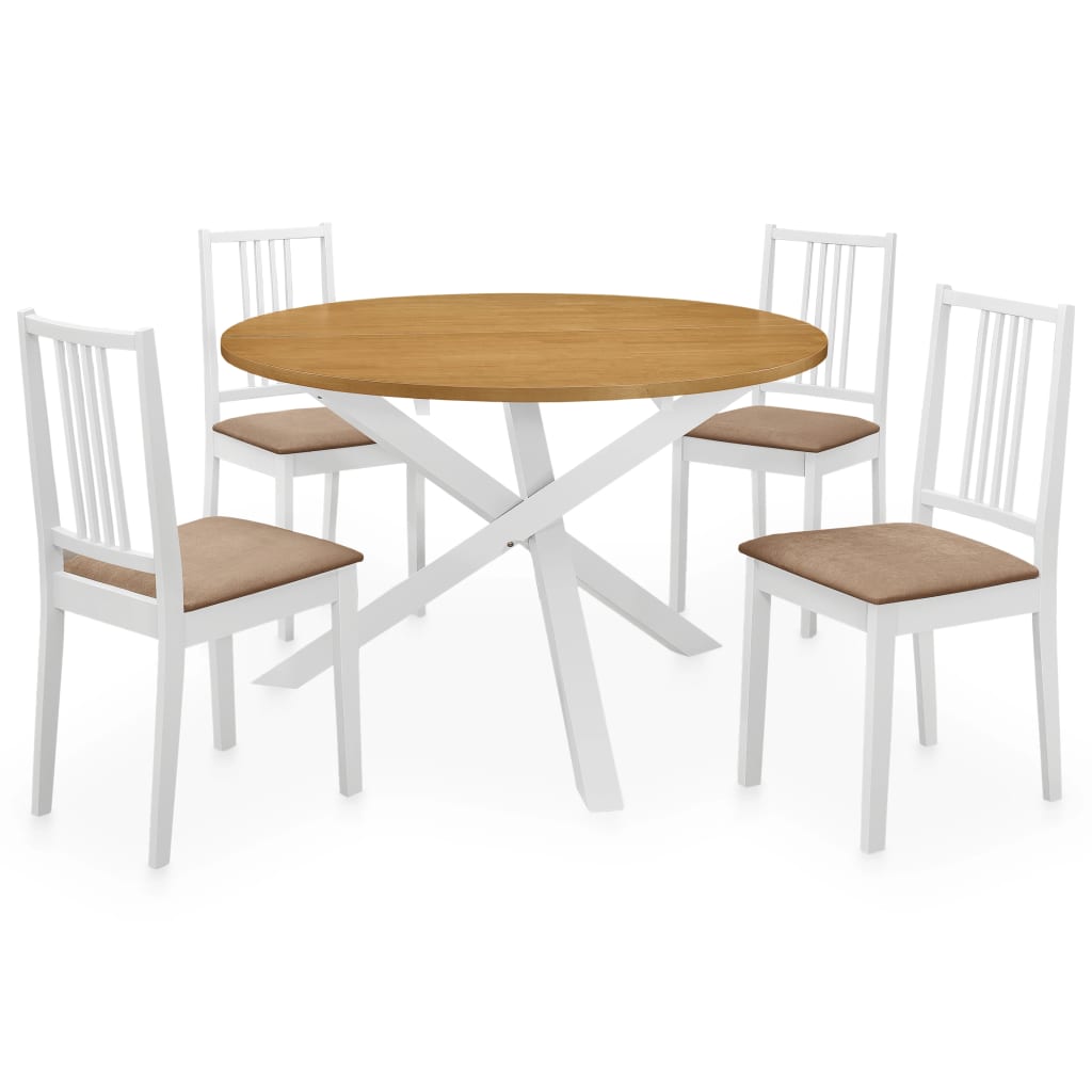 Matgrupp 5 Delar Mdf Vit