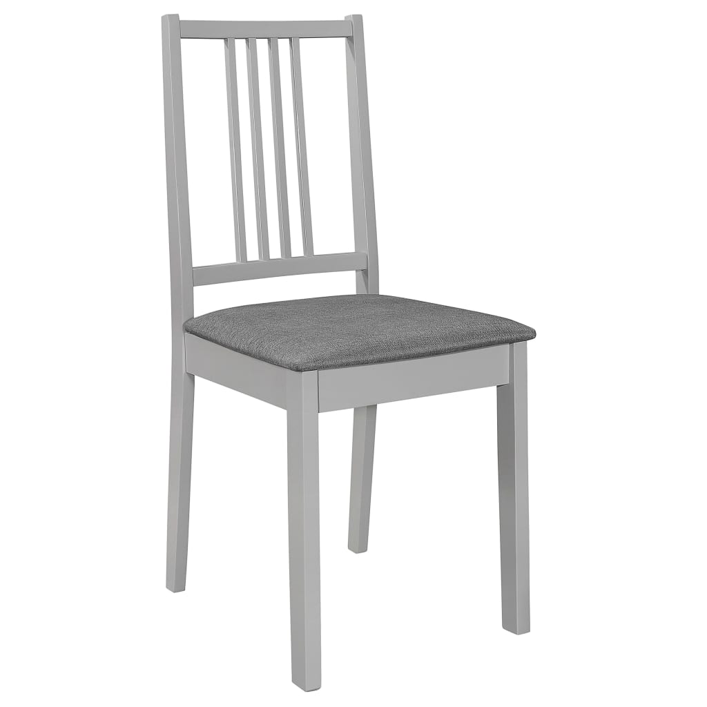 Matstolar Med Dynor 6 St Massivt Trä