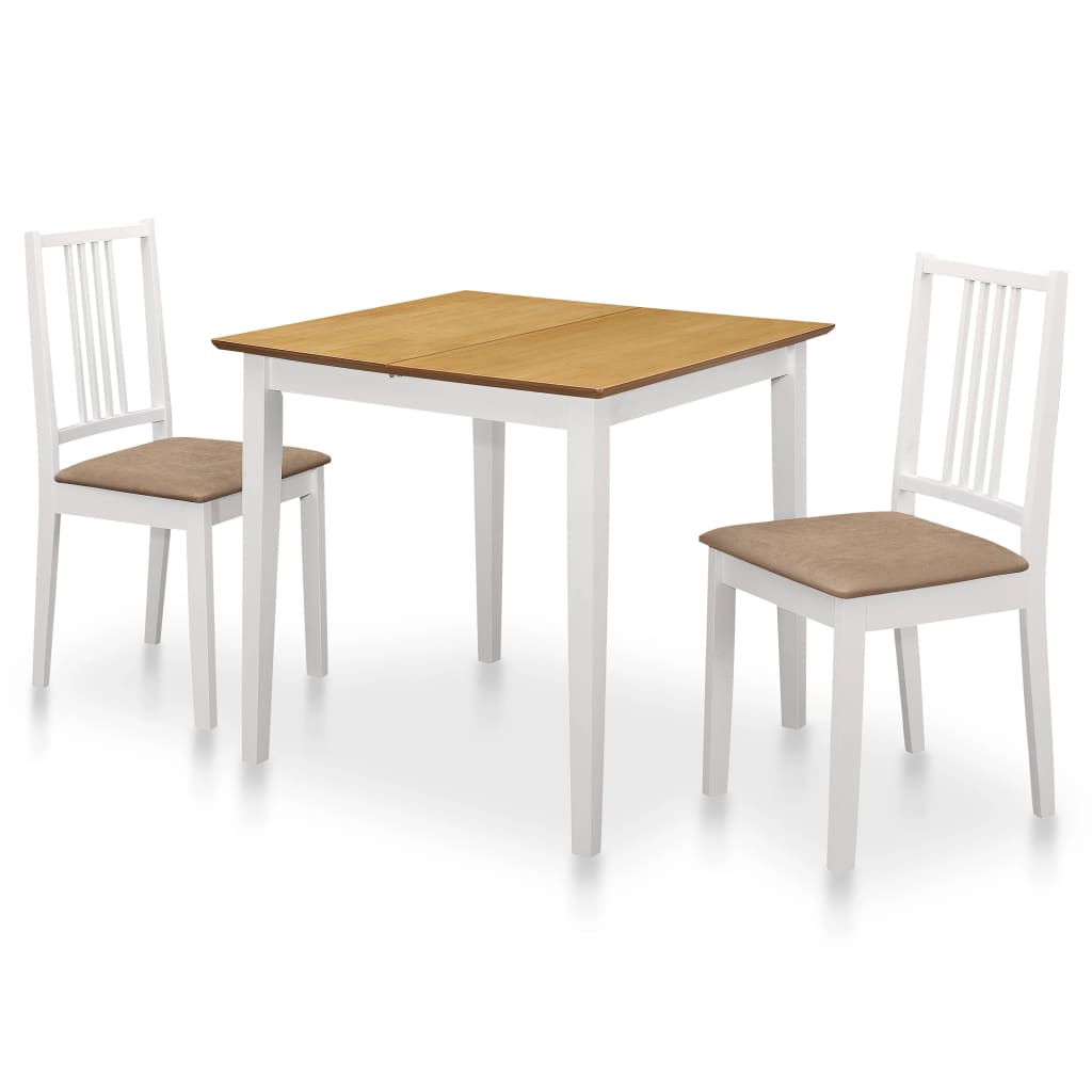 Matgrupp 3 Delar Mdf Vit