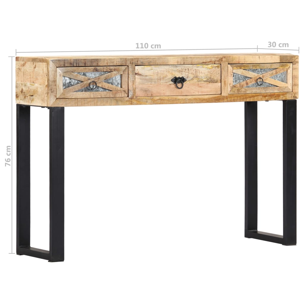 Avlastningsbord 110X30X76 Cm Massivt Mangoträ
