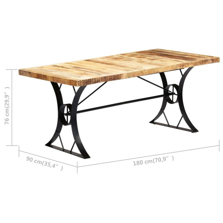 Matbord 180X90X76 Cm Massivt Mangoträ