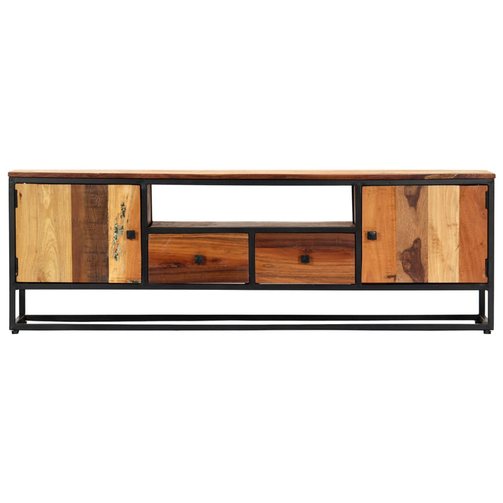 Tv-Bänk 120X30X40 Cm Massivt Återvunnet Trä Och Stål