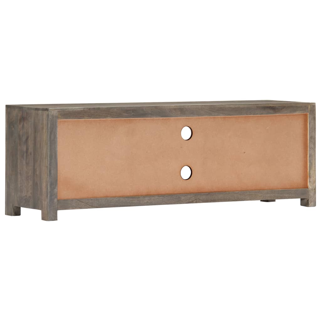 Tv-Bänk Grå 120X30X40 Cm Massivt Mangoträ