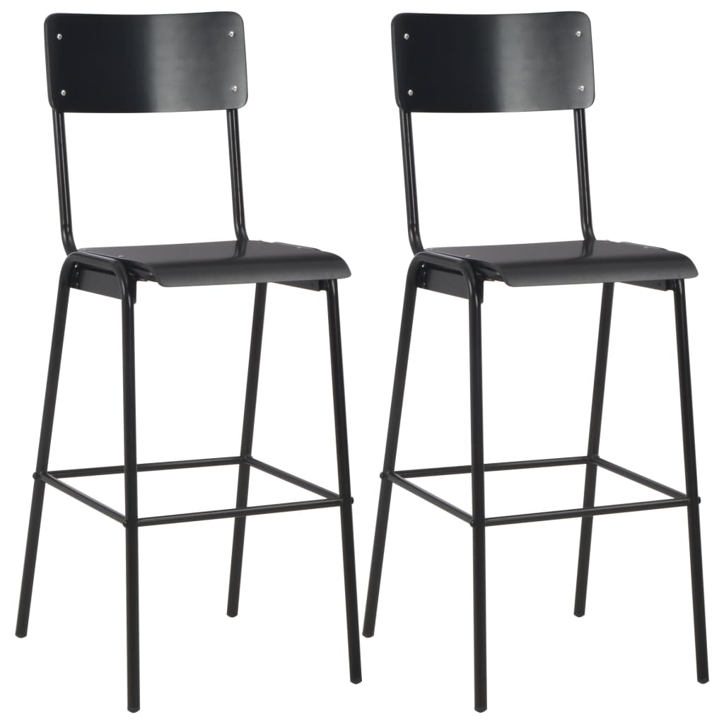 Bargrupp 3 Delar Stål Svart