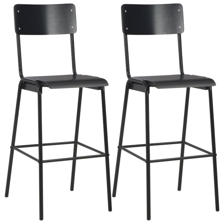 Bargrupp 3 Delar Stål Svart