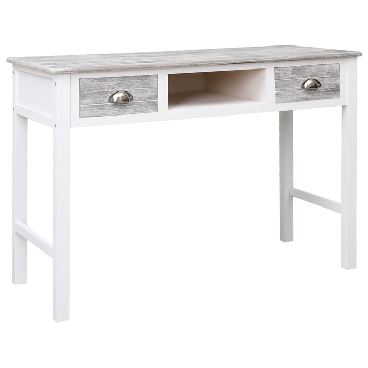 Skrivbord Grå 110X45X76 Cm Trä