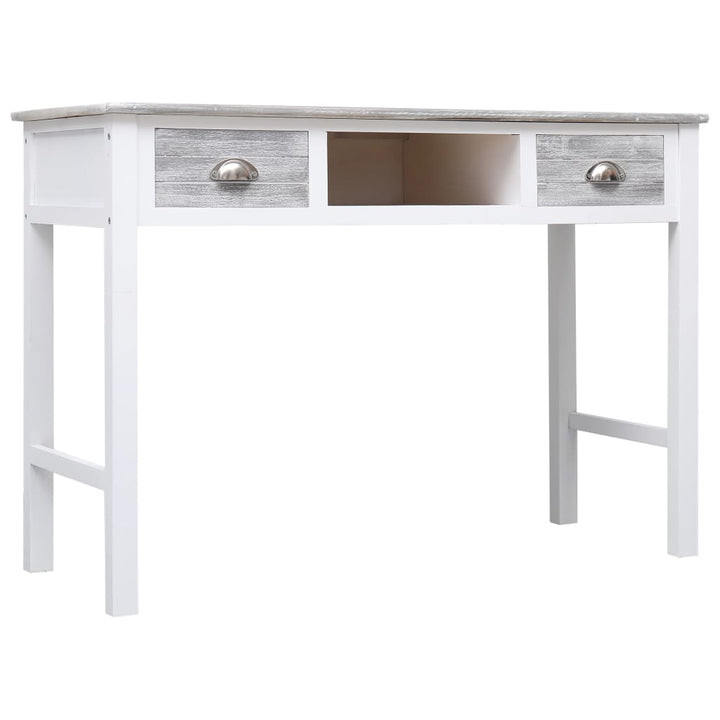 Skrivbord Grå 110X45X76 Cm Trä