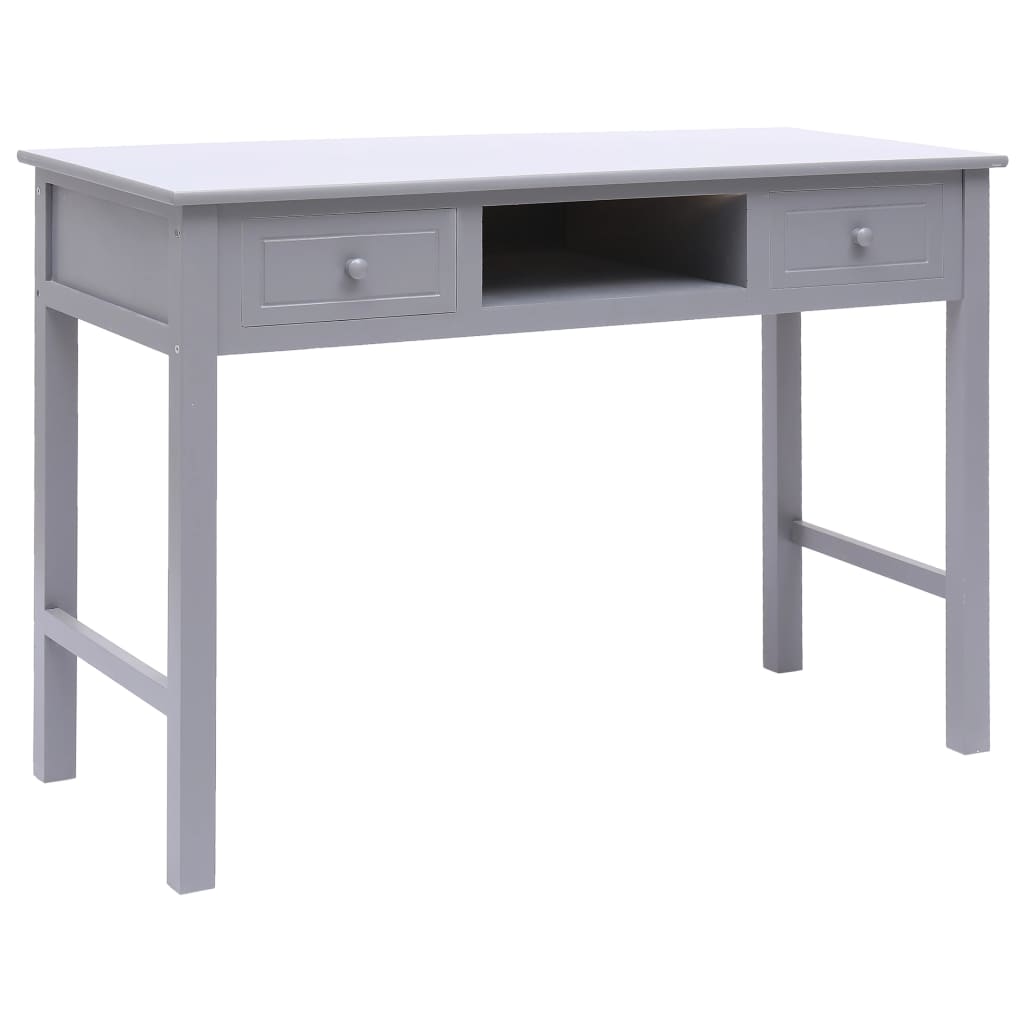 Skrivbord Grå 110X45X76 Cm Trä