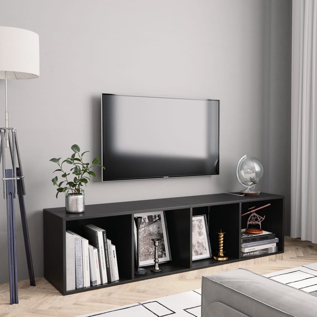 Bokhylla/Tv-Bänk Hantverksmässig Ek 36X30X143Cm Konstruerat Trä