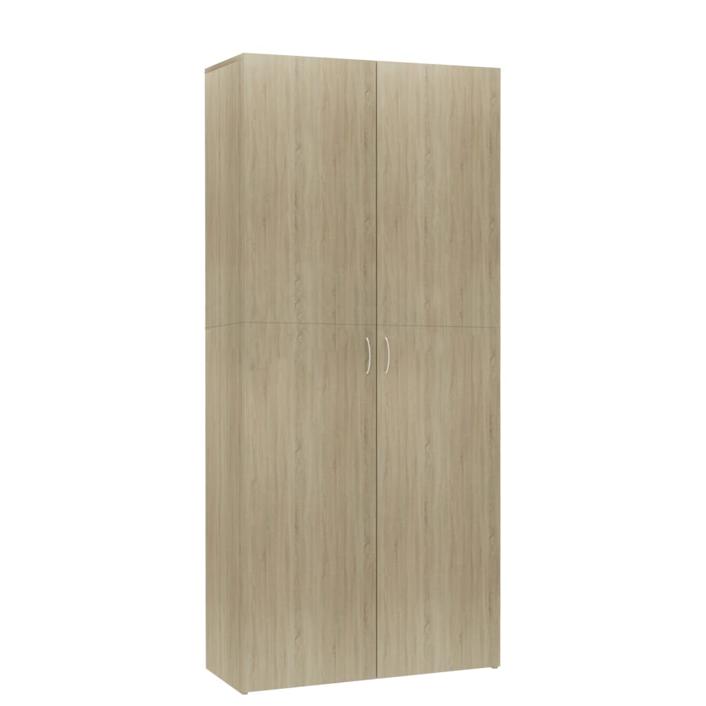 Skoskåp Sonoma-Ek 80X35,5X180 Cm Konstruerat Trä