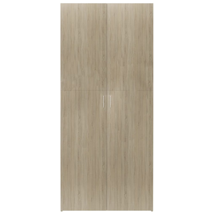 Skoskåp Sonoma-Ek 80X35,5X180 Cm Konstruerat Trä