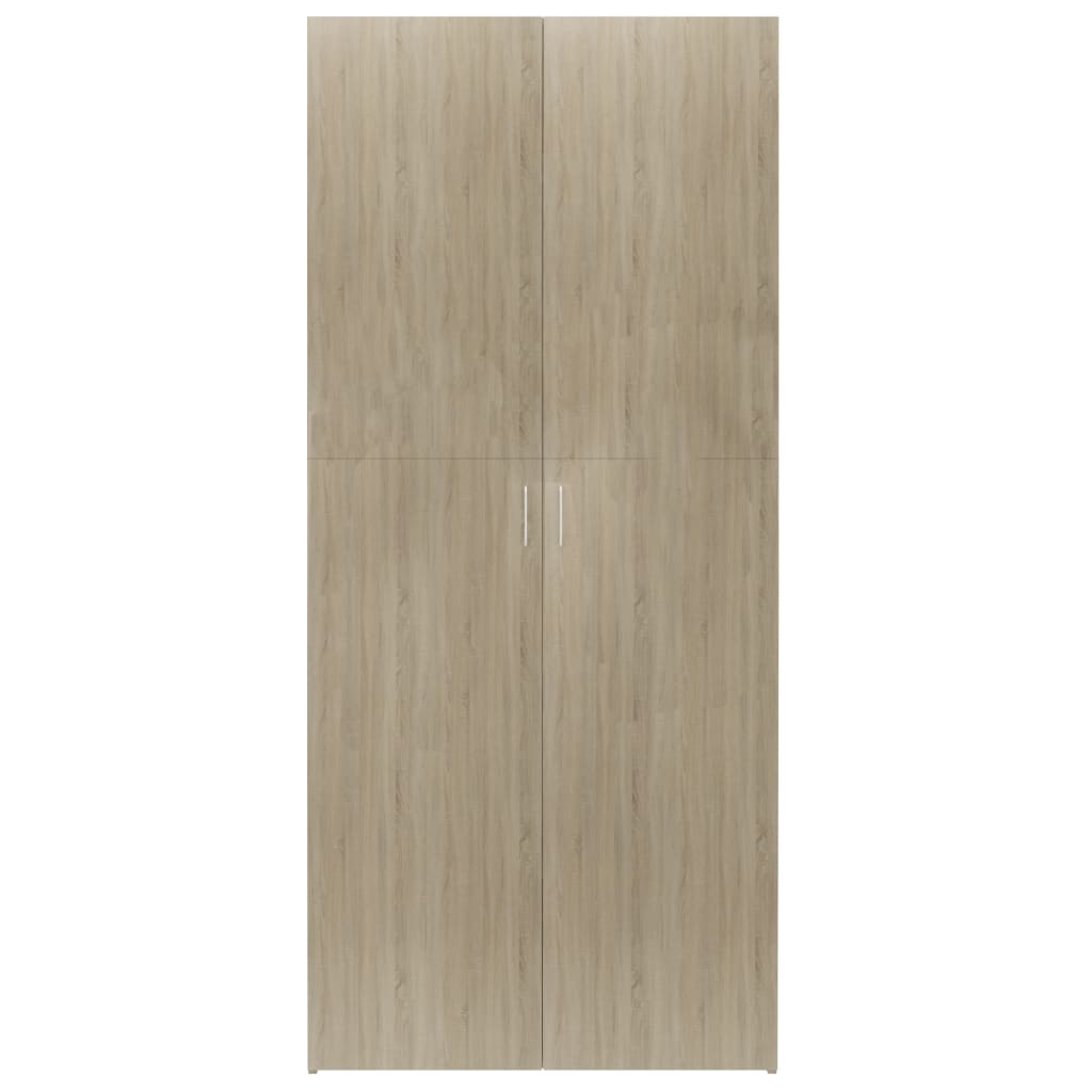 Skoskåp Sonoma-Ek 80X35,5X180 Cm Konstruerat Trä