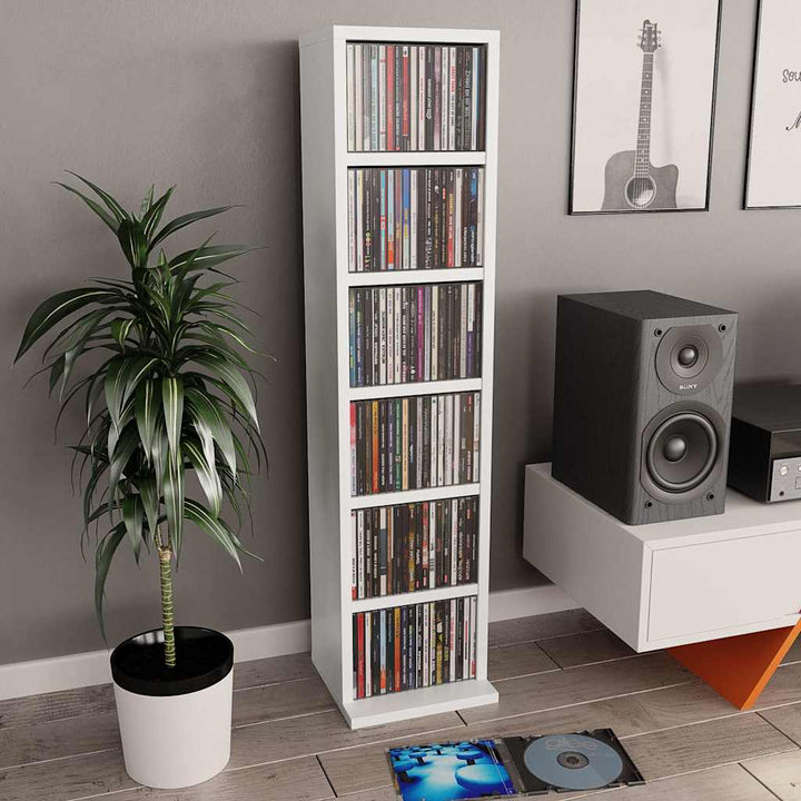 Cd-Hylla 21X20X88 Cm Konstruerat Trä