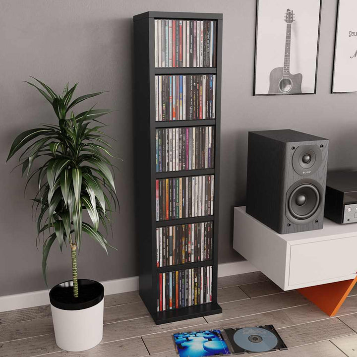 Cd-Hylla 21X20X88 Cm Konstruerat Trä