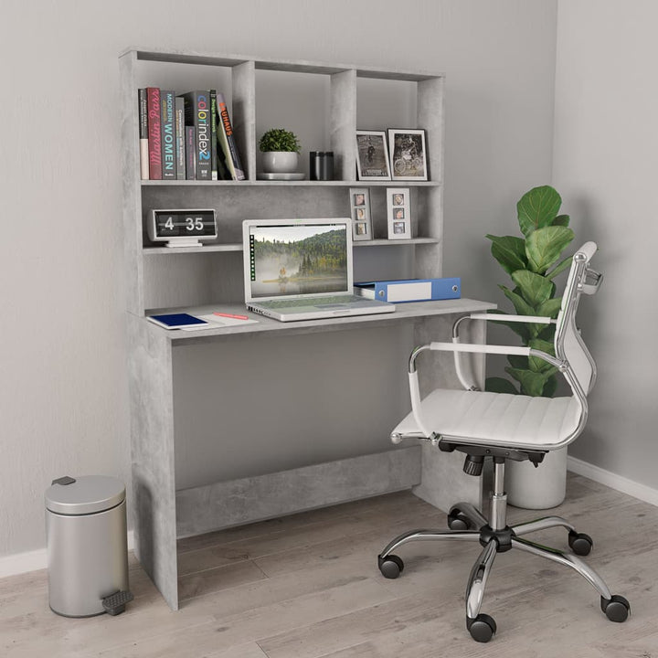 Skrivbord Med Hyllor 110X45X157 Cm Konstruerat Trä