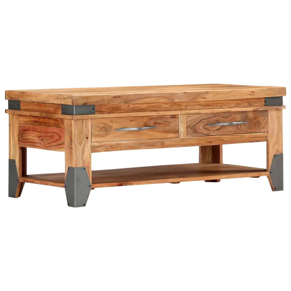 Soffbord 110X52X45 Cm Massivt Akaciaträ