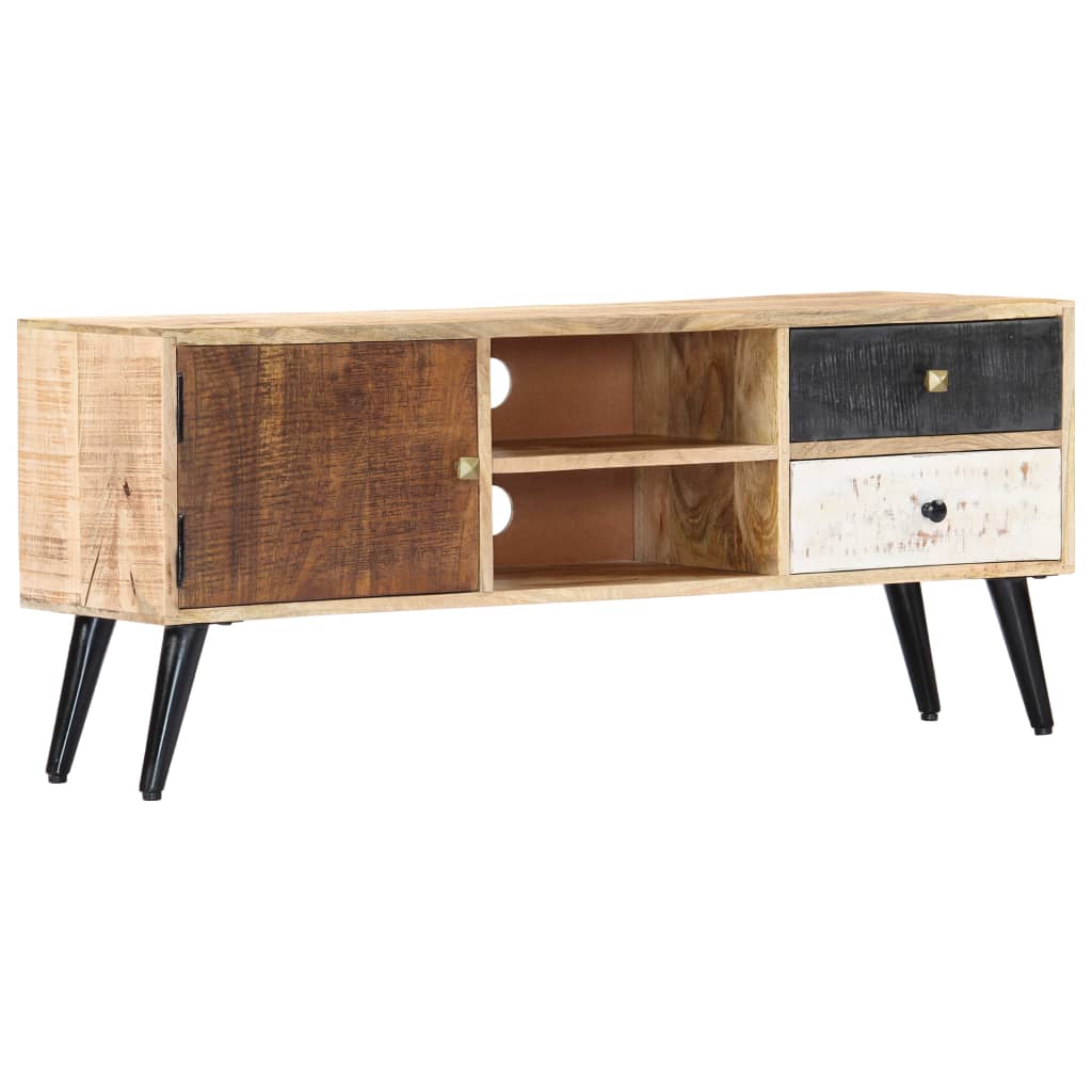 Tv-Bänk 115X30X47 Cm Massivt Mangoträ