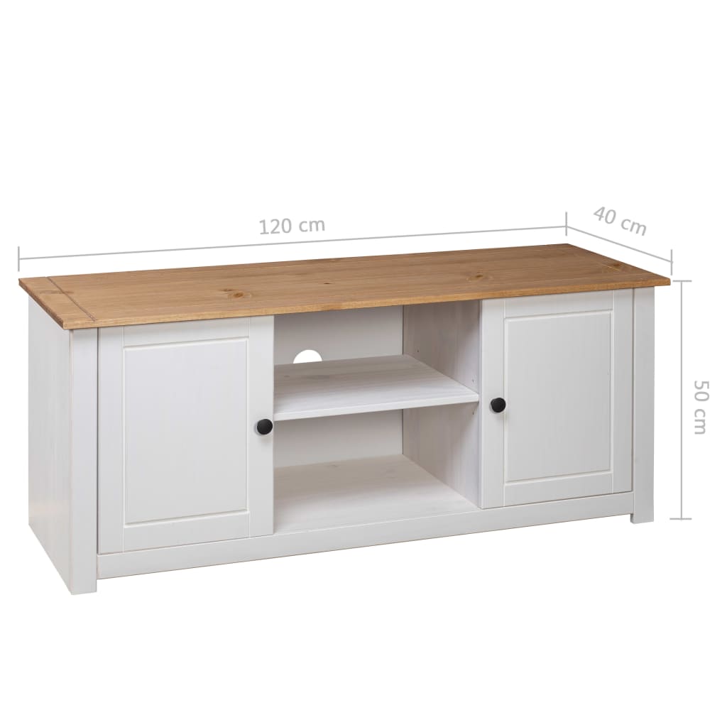 Tv-Bänk 120X40X50 Cm Massiv Furu Panama