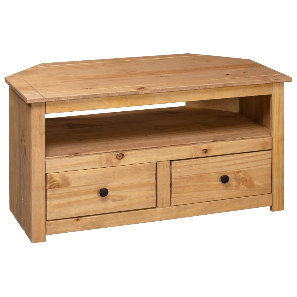 Tv-Bänk Hörn 93X49X49 Cm Massiv Furu Panama