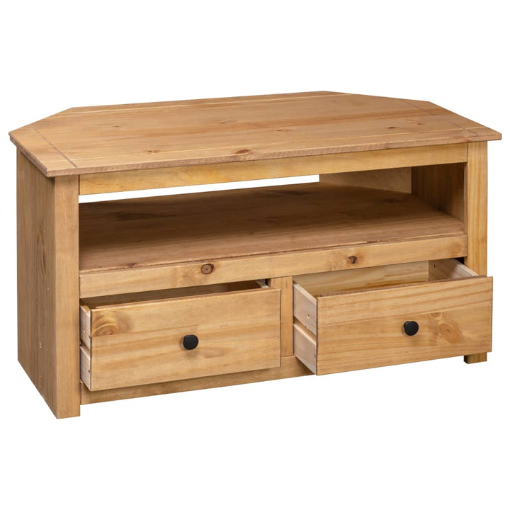 Tv-Bänk Hörn 93X49X49 Cm Massiv Furu Panama