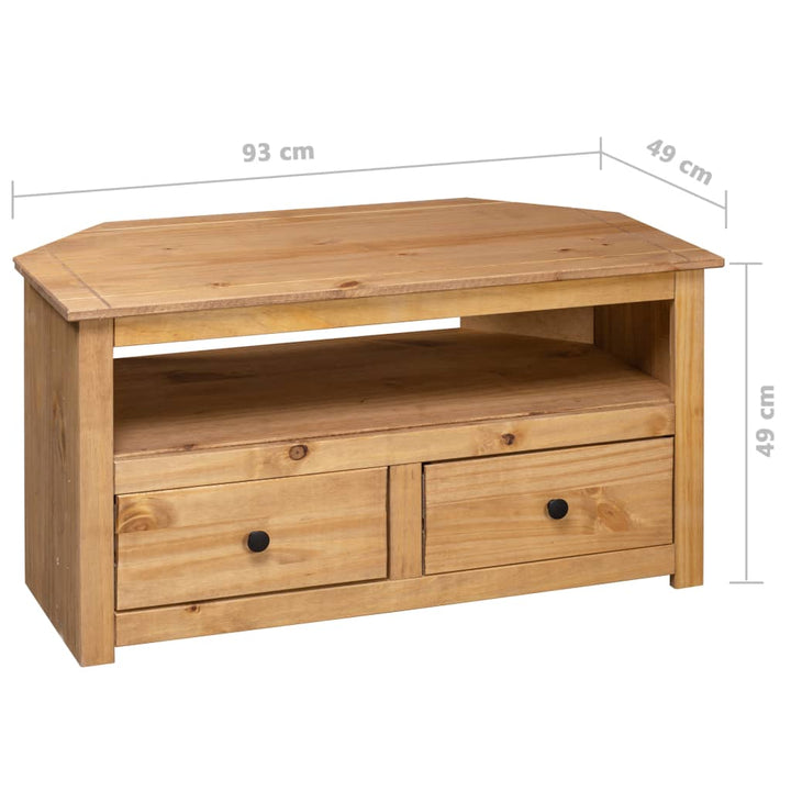 Tv-Bänk Hörn 93X49X49 Cm Massiv Furu Panama