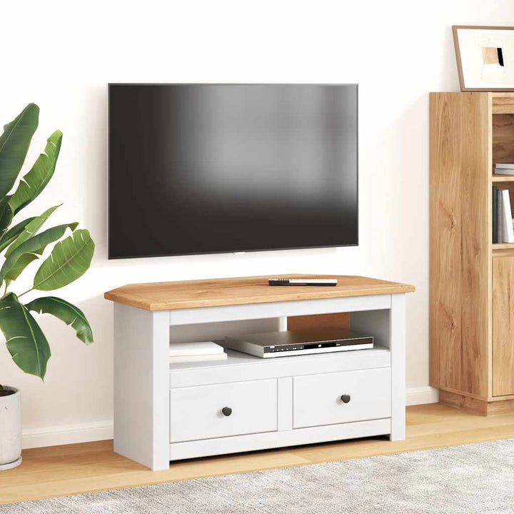 Tv-Bänk Hörn 93X49X49 Cm Massiv Furu Panama