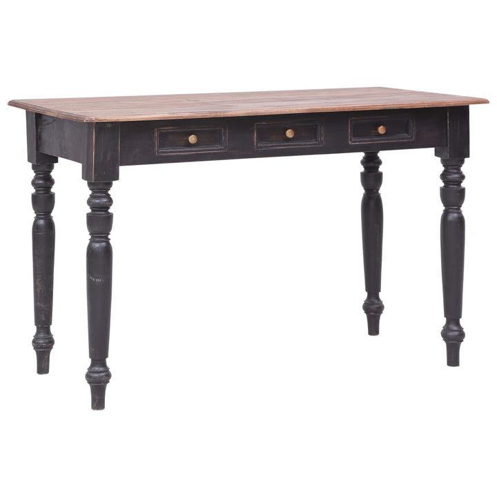 Skrivbord Med Lådor 117X57X75 Cm Massivt Mahognyträ
