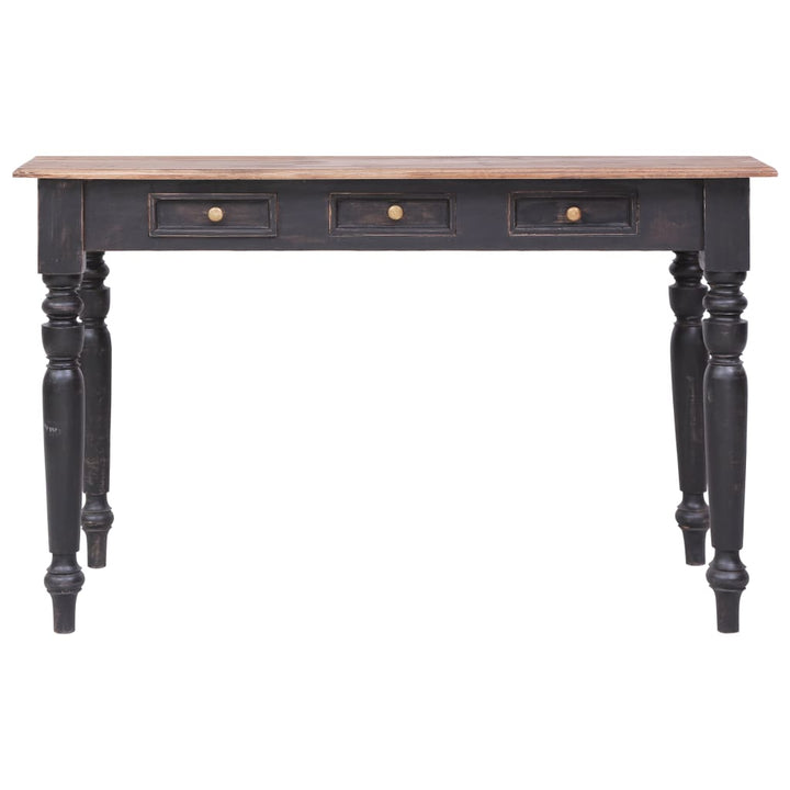 Skrivbord Med 3 Lådor 117X57X75 Cm Massiv Mahogny