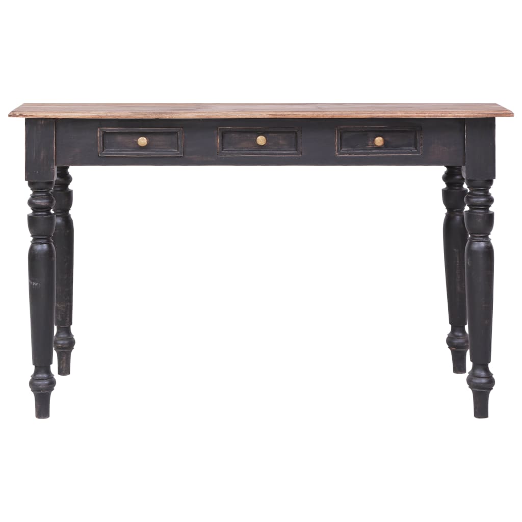 Skrivbord Med 3 Lådor 117X57X75 Cm Massiv Mahogny