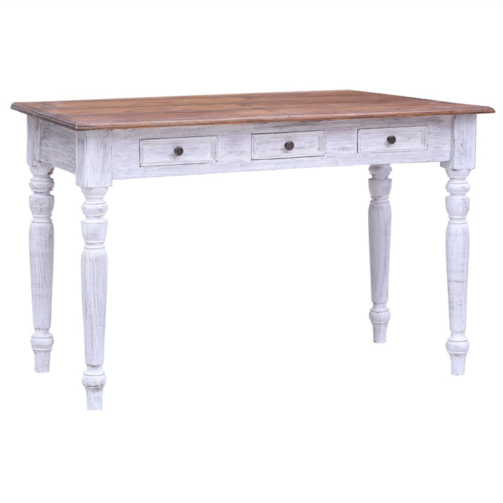 Skrivbord Med Lådor 117X57X75 Cm Massivt Mahognyträ