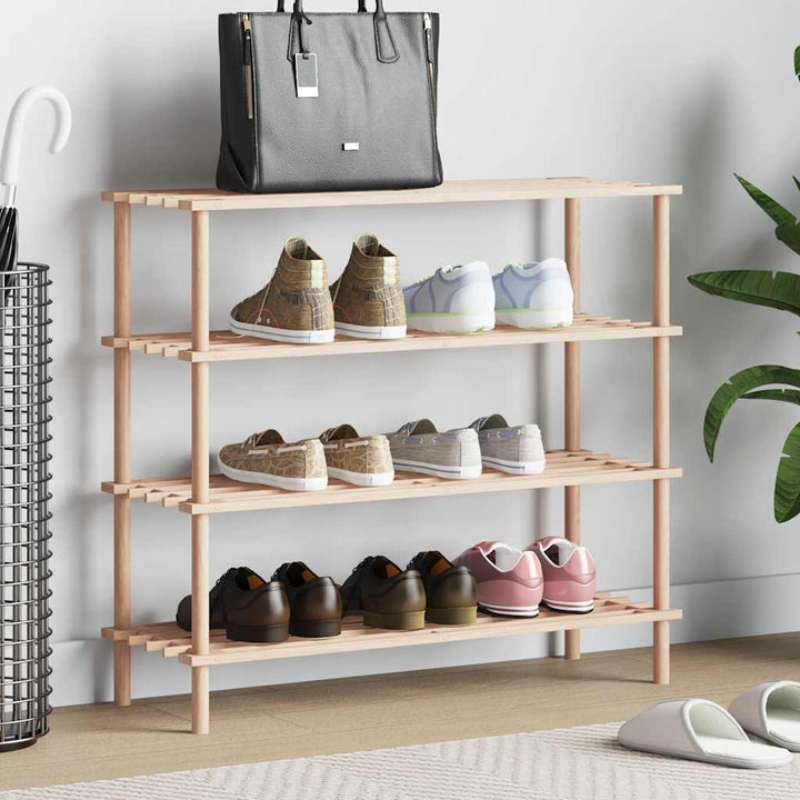 Skohyllor 3 Hyllplan Massivt Granträ