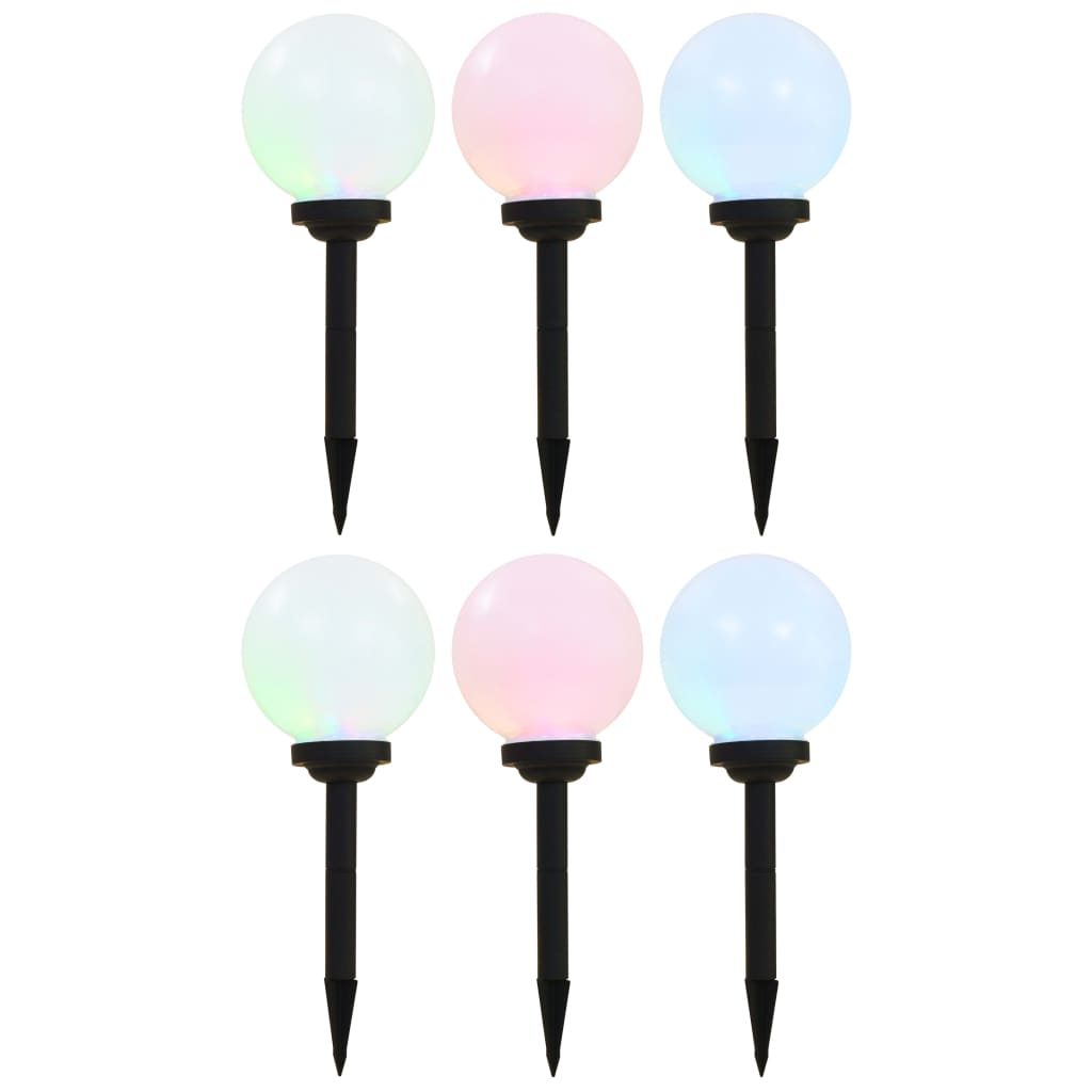 Solcellslampor Med Led 6 St Sfäriska Rgb