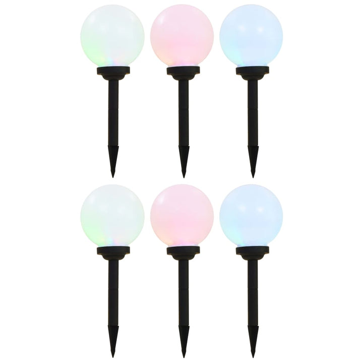 Solcellslampor Med Led 6 St Sfäriska Rgb