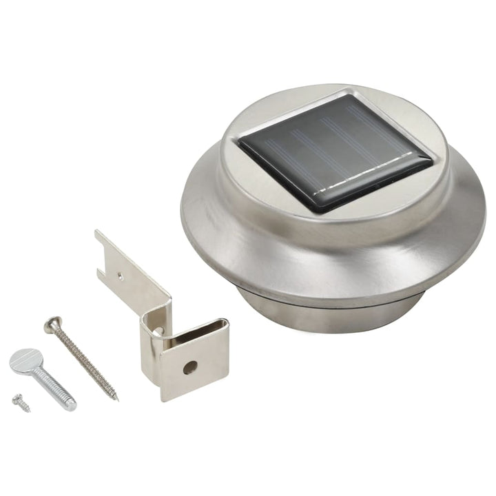 Solcellslampor 12 St Led Runda 12 Cm Vit