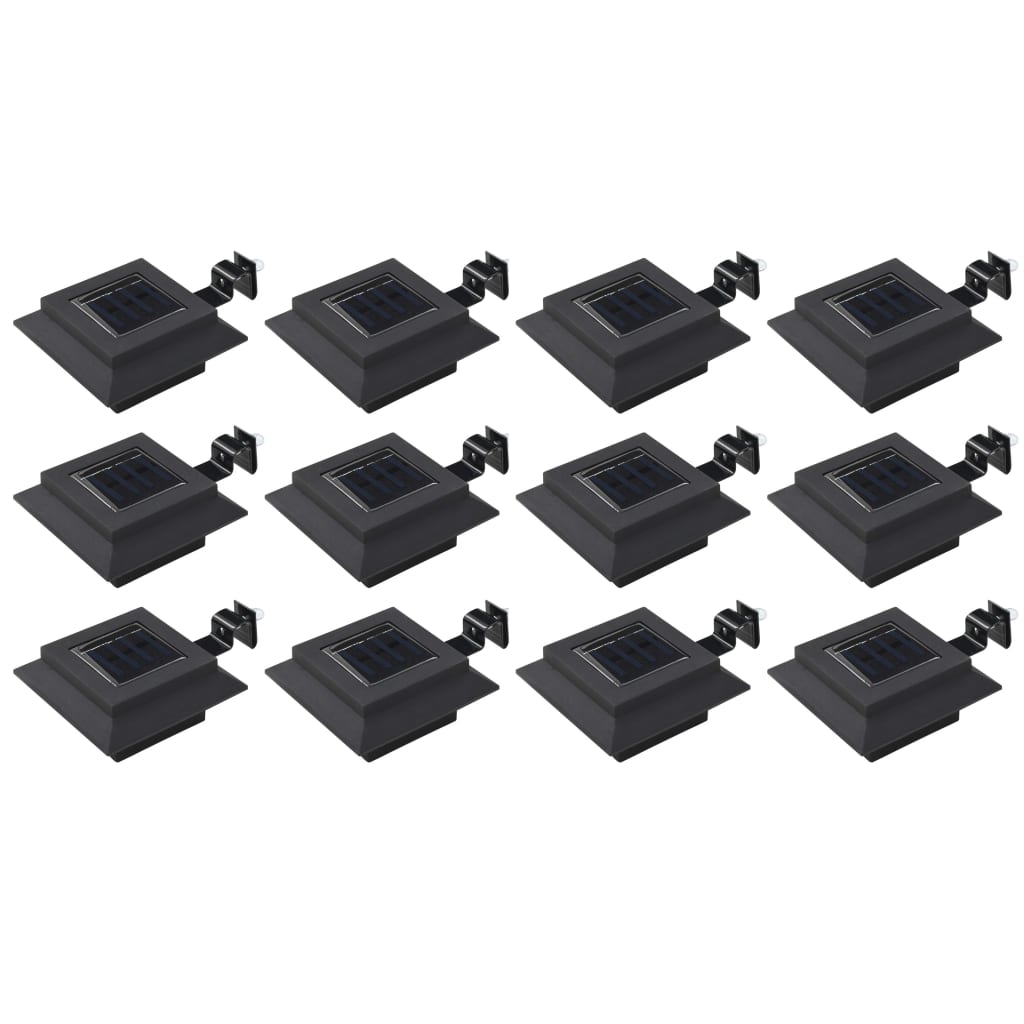 Solcellslampor 12 St Led Fyrkantiga 12 Cm