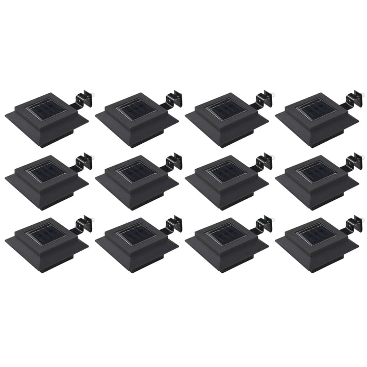 Solcellslampor 12 St Led Fyrkantiga 12 Cm