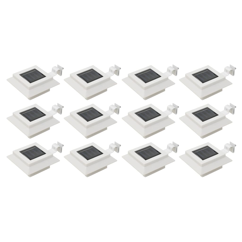 Solcellslampor 12 St Led Fyrkantiga 12 Cm