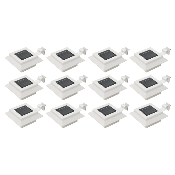 Solcellslampor 12 St Led Fyrkantiga 12 Cm