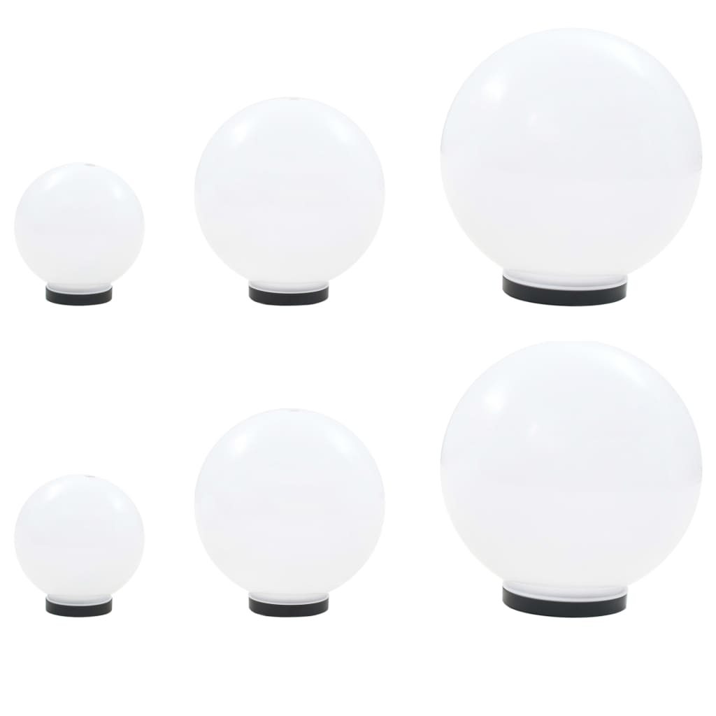 Led-Lampor 6 St Sfäriska 20/30/40 Cm Pmma