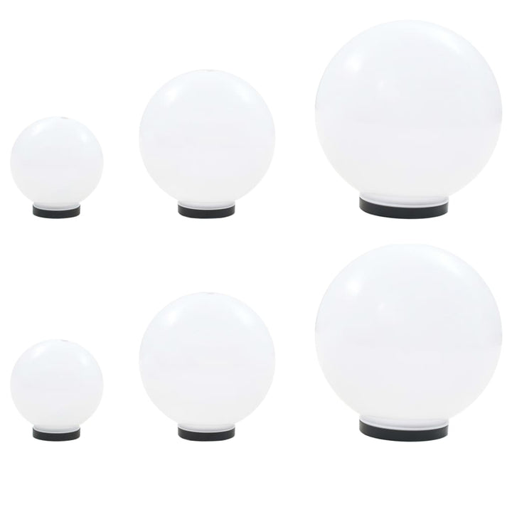 Led-Lampor 6 St Sfäriska 20/30/40 Cm Pmma