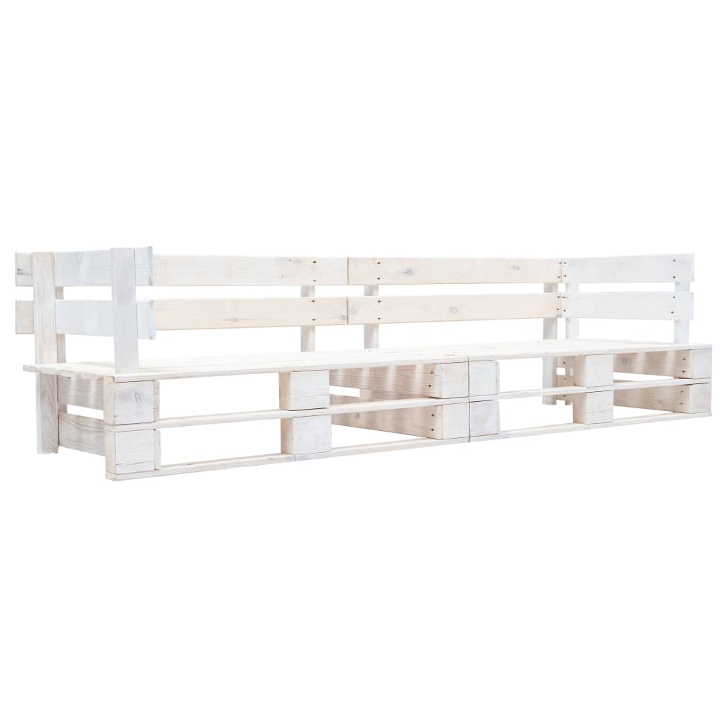 Pallsoffa 2-Sits Naturfärgat Trä