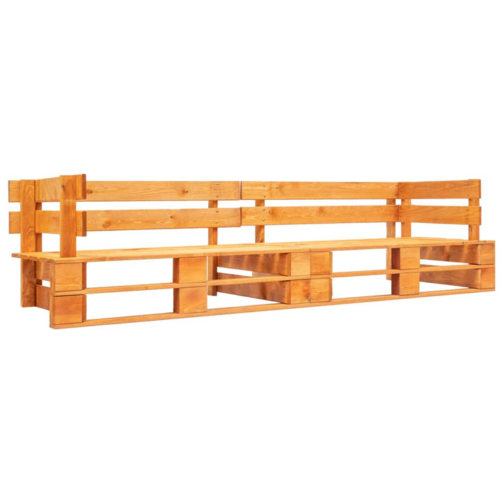 Pallsoffa 2-Sits Naturfärgat Trä