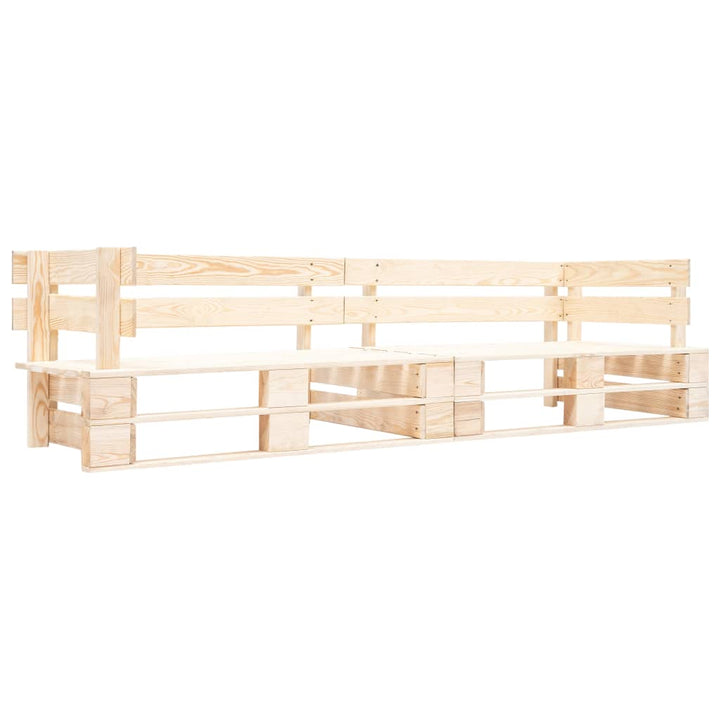 Pallsoffa 2-Sits Naturfärgat Trä