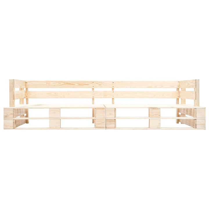 Pallsoffa 2-Sits Naturfärgat Trä