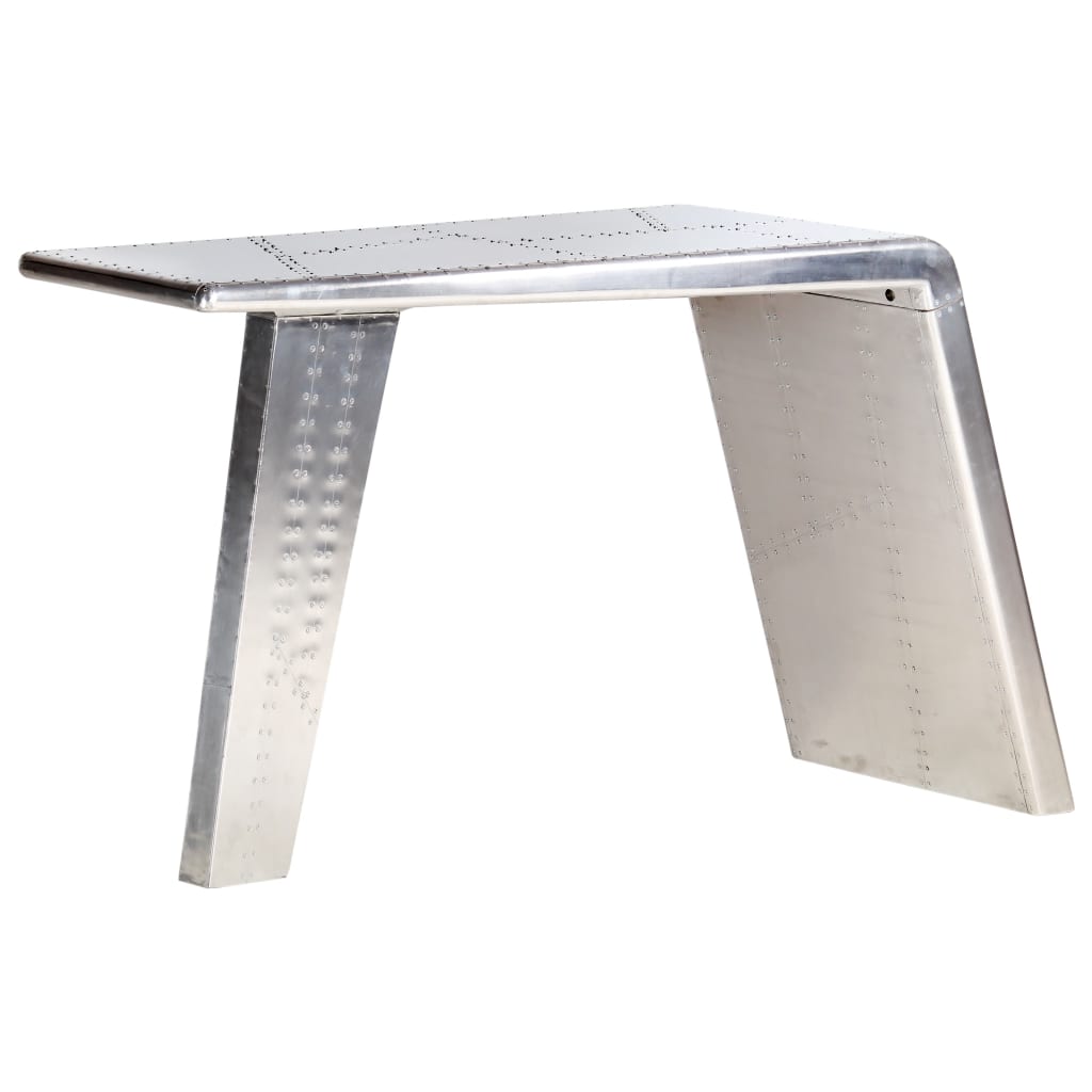 Skrivbord Flygplansdesign Silver 112X50X76 Cm Metall